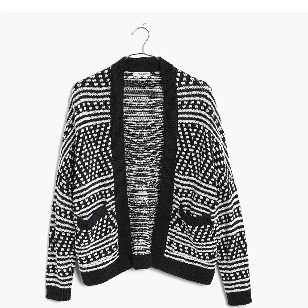 Madewell Black and white cardigan size XS